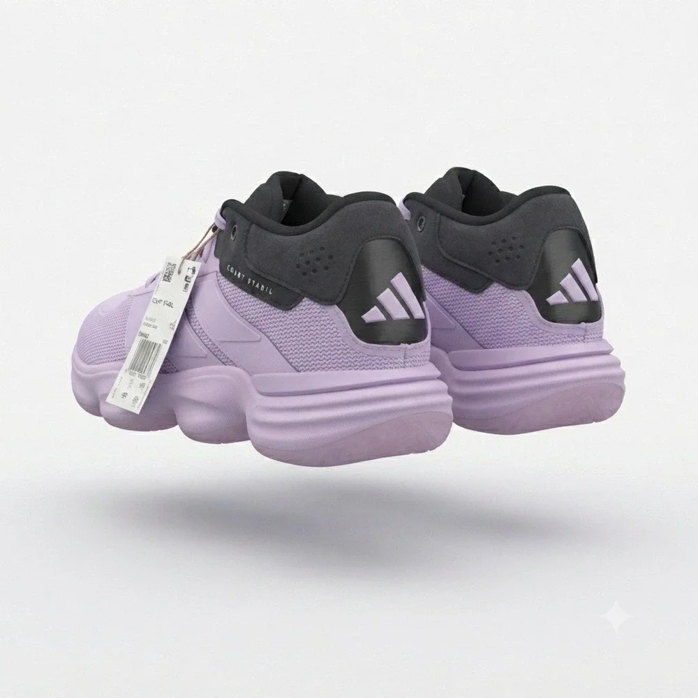 Adidas Court Stabil Sneakers Womens 7 Purple JP9832 Indoor Volleyball **NEW**